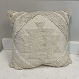 Beige Geometric Pillow