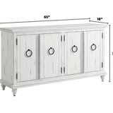 Rustic White Media Console