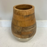 Metal & Wood Vase