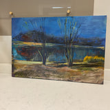 Blue Sky and Pond Canvas