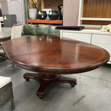 60" Round Thomasville Fredrickburg Table w/Leaf & Pads