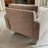 Newly Reupholstered Woodmark Chair and Ottoman (R)