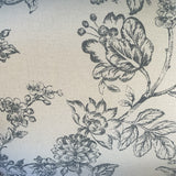 White Floral Accent Chair with Nailheads