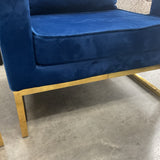 Pair of Blue Velvet Chairs