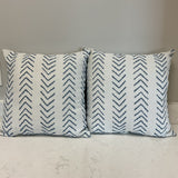 Pair of Blue and White Pillows