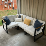 Outdoor Metal Sectional, Outdoor Cover, and Cushion Storage Bag