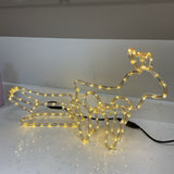 Rope Light Reindeer and Sleigh