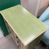 Pier 1 Green and Cream 3 Drawer Console
