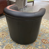 Black Swivel Barrel Chair