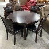 Round Table with 4 Chairs As Is