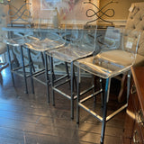 Set of 4 Acrylic Barstools
