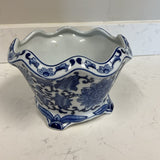 Blue and White Flower Pot