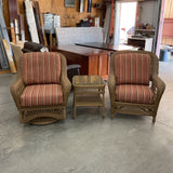Set of 2 Outdoor Chairs and  Table with Sunbrella Fabric
