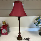 Red Buffet Lamp with Red Shade