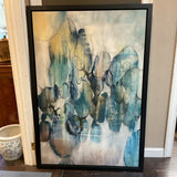Turquoise Assemblage Art by Crate and Barrel