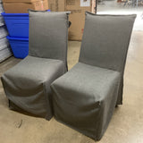 Pair of Slipcovered Parsons Chairs