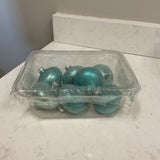 Set of 6 Teal Ornaments