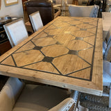 Inlay Table with 2 Arm Chairs and 4 Side Chairs