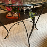 Glass Metal Grapevine Table
