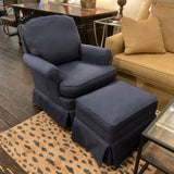 Newly Reupholstered Stanford Swivel Rocker w/Ottoman