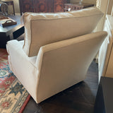 Newly Upholstered Hickory Chair Swivel Chair & Ottoman