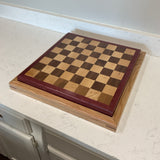 Custom Maple & Walnut Chess Board with Pieces