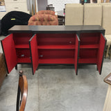 Black Mirrored Kacia Credenza