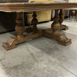 Wooden Pedestal Cocktail Table