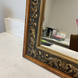Wood and Gold Scroll Frame Mirror