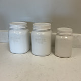 Set of 3 White Canisters