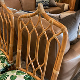 Set of 4 Vintage McGuire Rattan Cathederal Chairs