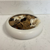 White Ring  Planter with Potpourri