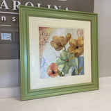 Green Framed Floral Art