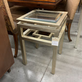Glass Top Square End Table