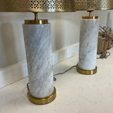 Pair of West Elm Marble Lamps