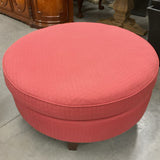 Round Red Ottoman