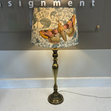 Tall Brass Lamp w/Butterfly Shade