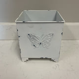 White Butterfly Planter