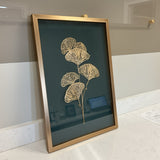 Framed Gold Ginkgo Leaf