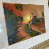 Scenic Villiage Framed Painting
