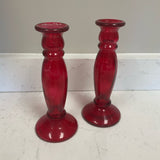 Pair of Red Candlesticks (R)