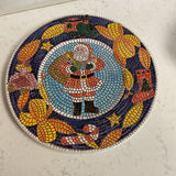 Vietri Mosaic Santa Claus Platter