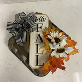 Hello Fall Tobacco Hanging Basket