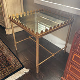 John Richard Scalloped Gold End Table