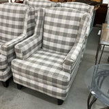 Gray Buffalo Plaid Chair