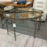 Augusta Demilume Glass and Metal Console Table