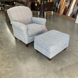 Newly Upholstered Haverty Chair & Ottoman