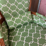 Pair of Ethan Allen Wood Framed Arm Chairs