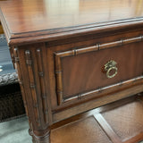 Ethan Allen 2 Drawer Bamboo Console