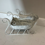 Galvanized Metal Christmas Sleigh